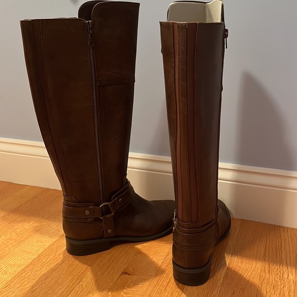 G by Guess Womens Haydin Leather Closed Toe Over Knee, Dark Brown, Size 8 - Picture 2 of 3